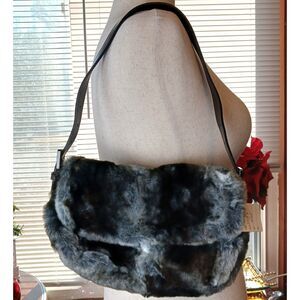 La Maison de la Fausse Fourrure Faux Rabbit Shoulder Bag Made in France NWT